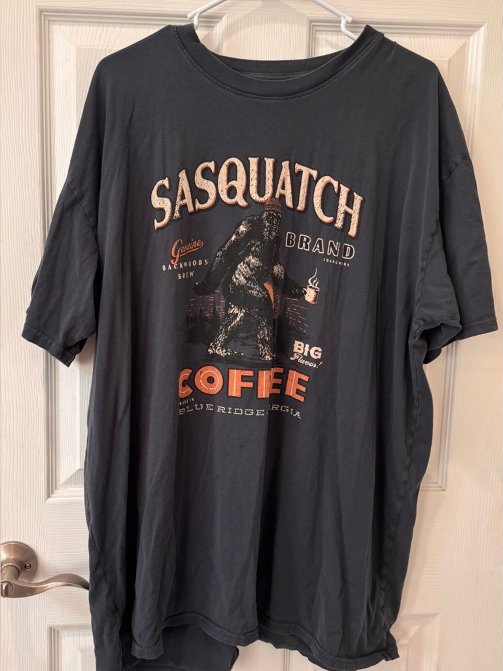 The Duck Company Blue Sasquatch Coffee Graphic T Shirt